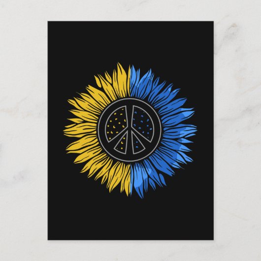 Vrede in Oekraïne Zonnebloem! Briefkaart (Voorkant)