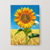 Vrede in Oekraïne - Zonnebloem - Button (Voorkant)