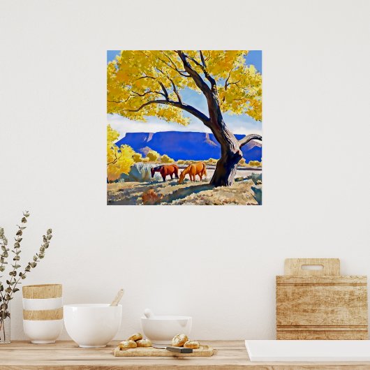 “Vrede in oktober” van Maynard Dixon Poster (Keuken)