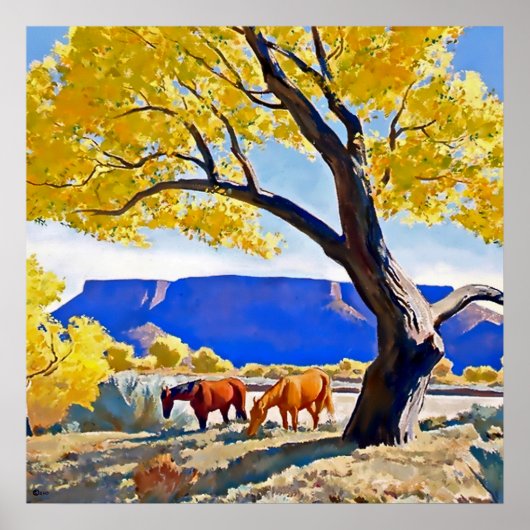 “Vrede in oktober” van Maynard Dixon Poster (Voorkant)