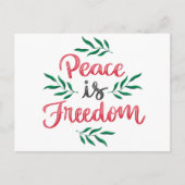 VREDE IN Palestina IS VRIJHEID Feestdagenkaart (Voorkant)