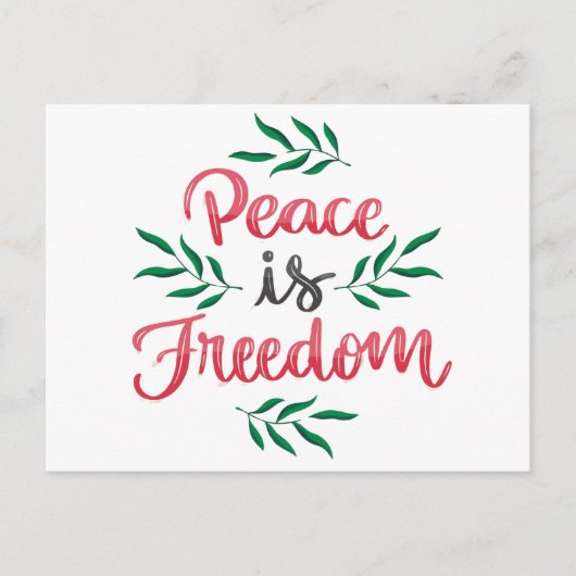 VREDE IN Palestina IS VRIJHEID Feestdagenkaart (Voorkant)