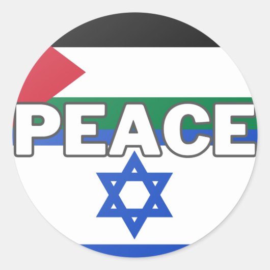 Vrede in Palestina Israël Ronde Sticker (Voorkant)