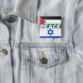 Vrede in Palestina Israël Vierkante Button 5,1 Cm (In situ)