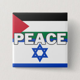 Vrede in Palestina Israël Vierkante Button 5,1 Cm