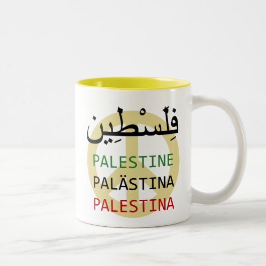 Vrede in Palestina Tweekleurige Koffiemok (Rechts)