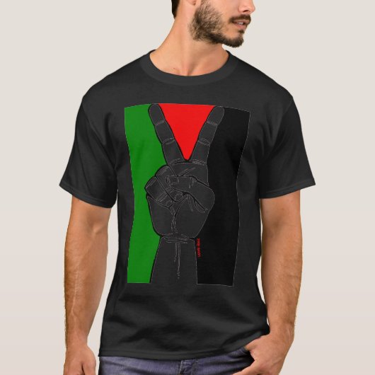 Vrede in Palestina (zwart) T-shirt (Voorkant)