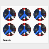 Vrede in Puerto Rico Ronde Sticker (Vel)
