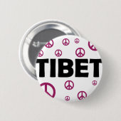 Vrede in Tibet Ronde Button 5,7 Cm (Voorkant /achterkant)