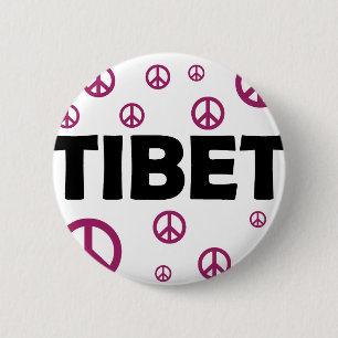 Vrede in Tibet Ronde Button 5,7 Cm