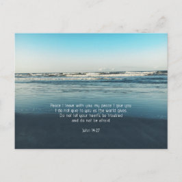 Vrede in tijden van problemen met Christelijke scr Aankondigingskaart