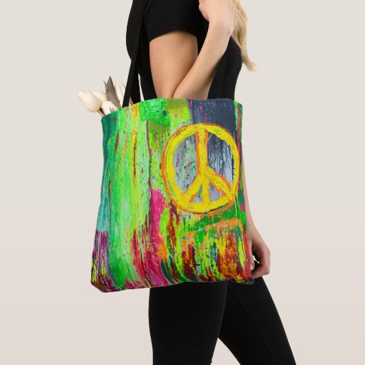 Vrede in Times Square Canvas tas (Dichtbij)
