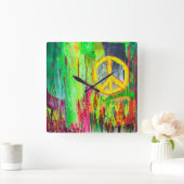 Vrede in Times Square Wandklok (Huis)