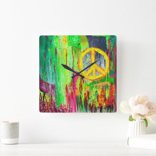 Vrede in Times Square Wandklok (Huis)