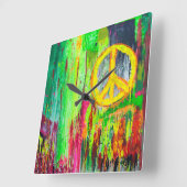 Vrede in Times Square Wandklok (Hoek)