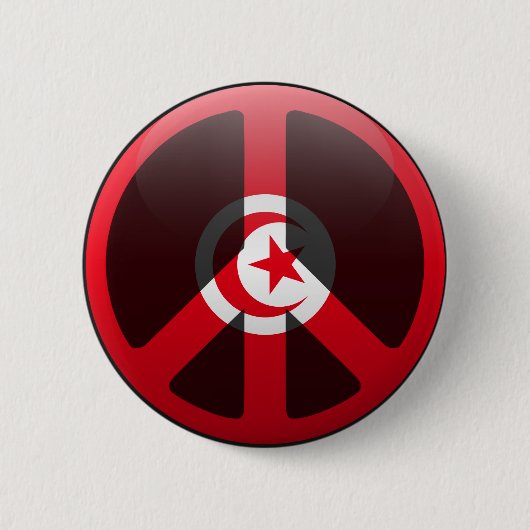 Vrede in Tunesië Ronde Button 5,7 Cm (Voorkant)