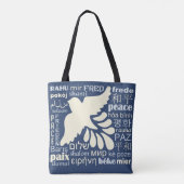 VREDE in veel talenzakken Tote Bag (Achterkant)