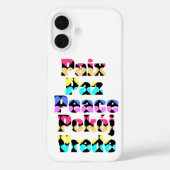 Vrede in vele talen, heldere harten Case-Mate iPhone case (Achterkant)