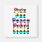 Vrede in vele talen, heldere harten magneet (Voorkant)