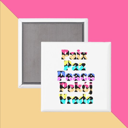 Vrede in vele talen, heldere harten magneet