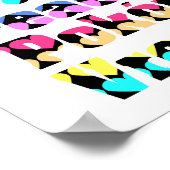 Vrede in vele talen Heldere kleuren Poster (Hoek)