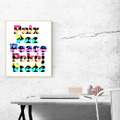 Vrede in vele talen Heldere kleuren Poster