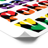 Vrede in vele talen Rainbow Hearts Poster (Hoek)