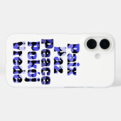 Vrede in vreemde talen Blauwe harten Case-Mate iPhone Case (Achterkant (horizontaal))