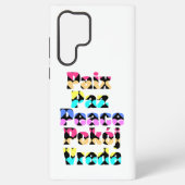 Vrede in vreemde talen, heldere harten samsung galaxy hoesje (Achterkant)