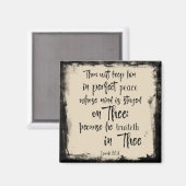 Vrede in Wachten Jesaja Bijbel Verse Magneet (Voorkant / Achterkant)