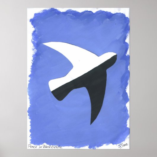 Vrede in zwart-wit poster (Voorkant)