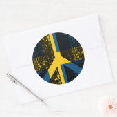 Vrede in Zweden Ronde Sticker (Envelop)