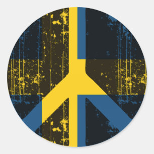 vrede in Zweden Ronde Sticker