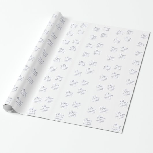 Vrede Is Een Dagelijkse Toezegging Quote Cadeaupapier (Uitgerold)