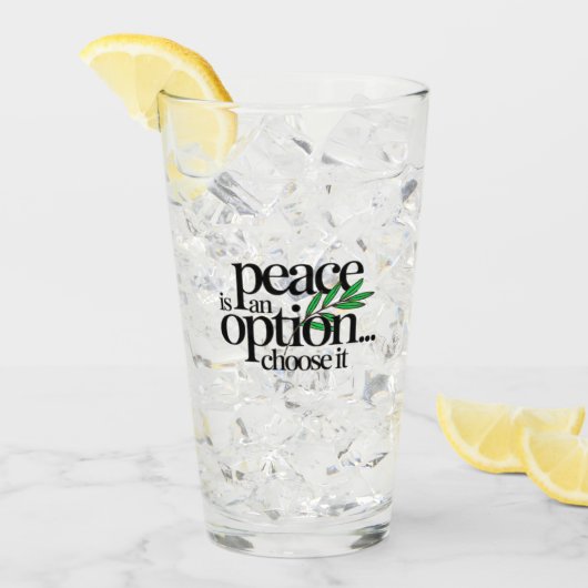 Vrede is een keuze glas (Voorkant ijs)
