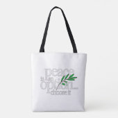 Vrede is een keuze tote bag (Achterkant)