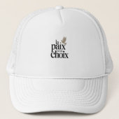 Vrede is een keuze trucker pet (Voorkant)