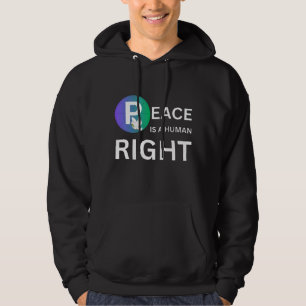 Vrede is een mensenrecht Duif en aarde symbool Hoodie