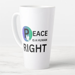 Vrede is een mensenrecht Duif- en aardesymbool Latte Mok