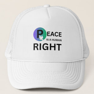 Vrede is een mensenrecht Minimalistische activis Trucker Pet