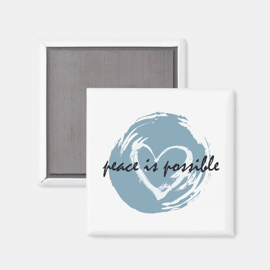 Vrede is een mogelijk hart magneet (Voorkant / Achterkant)