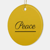 Vrede is Goed: Donker Goudkleurig Keramisch Ornament (Links)