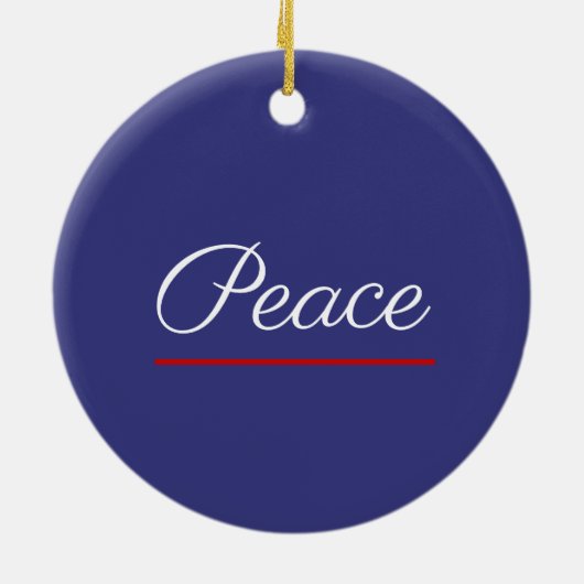 Vrede is goed keramisch ornament (Achterkant)