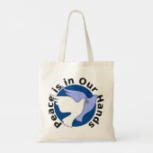 VREDE IS IN ONZE HANDEN  TOTE BAG (Achterkant)