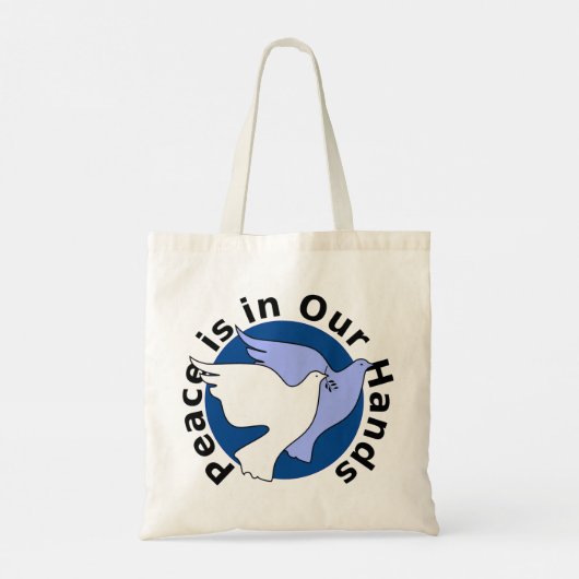 VREDE IS IN ONZE HANDEN  TOTE BAG (Achterkant)