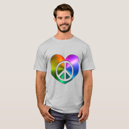 Vrede is liefde is vrede t-shirt (Voorkant volledig)