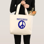 Vrede is mogelijk (blauw) grote tote bag (Voorkant (product))
