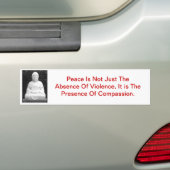 Vrede is niet alleen de afwezigheid van geweld... bumpersticker (Op auto)
