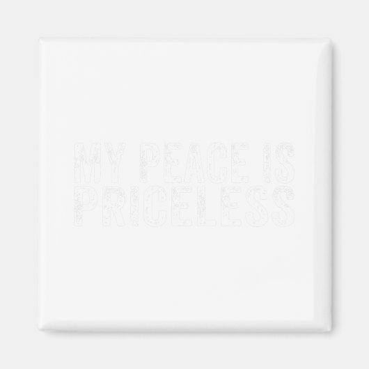 Vrede is onbetaalbaar Geestelijk Gezondheid Bewust Magneet (Voorkant)