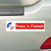 VREDE IS PATRIOTISCH BUMPERSTICKER (Op auto)